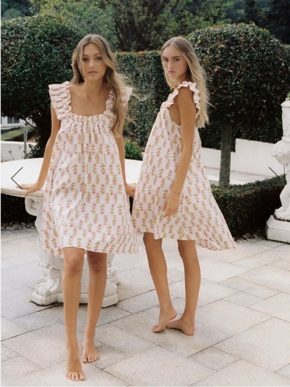 PIYAMA Nicolette Sleep Gown Nightie Cotton in Lotus Flower Size Small